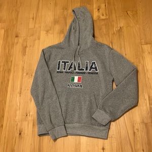 Grey infinity hooded sweatshirt